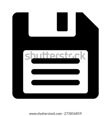 Floppy disk or save flat vector icon for apps and websites