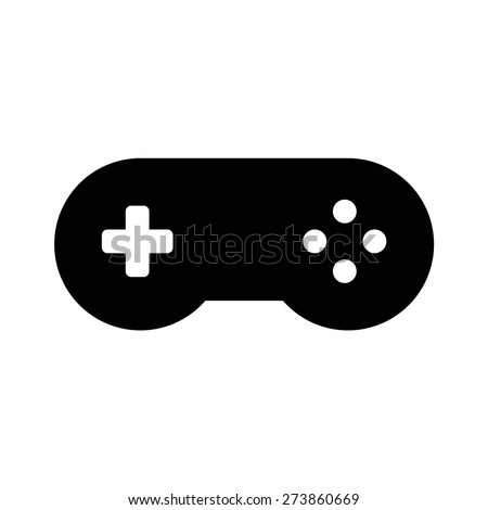 Classic videogame / video game controller or gamepad flat vector icon for apps and websites vi