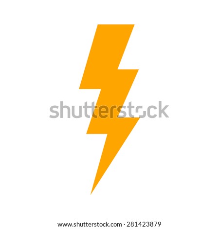 Lightning bolt, thunder bolt, lighting strike expertise flat vector icon for apps and websites