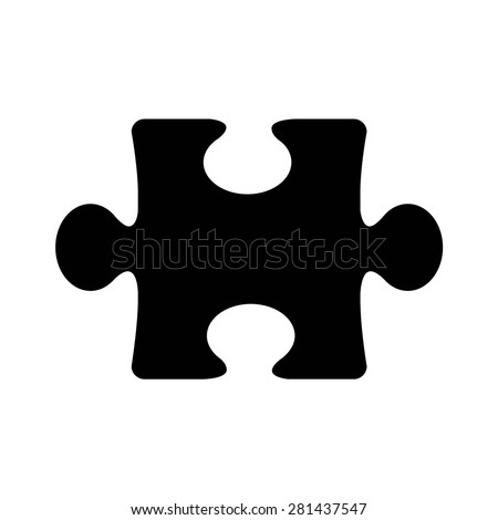 Jigsaw puzzle piece flat vector icon for apps and websites Zdjęcia stock © 