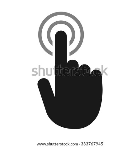 Hand touch / tap gesture flat vector icon for apps and websites