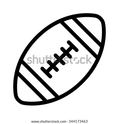American gridiron football flat vector icon for sports apps and websites