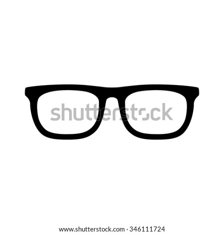 eyeglasses / eye glasses or eyewear frame flat vector icon for app and website