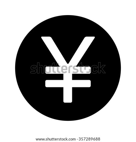 Japanese Yen or Chinese Yuan currency symbol flat vector icon for apps and websites