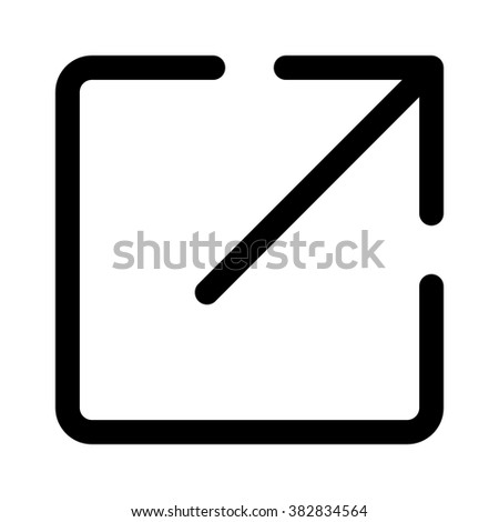 Share or export with arrow line art vector icon for apps and websites