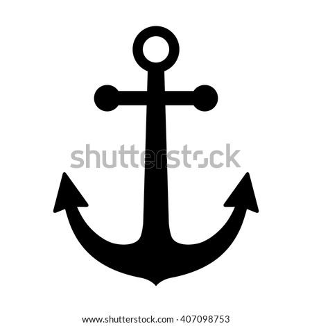 Ship or boat anchor flat vector icon for apps and websites