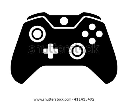 Video game controller or gamepad flat vector icon for gaming apps and websites