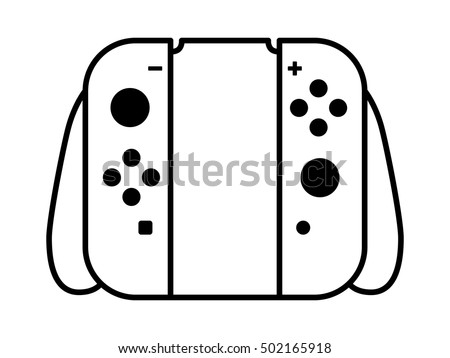 Home / portable video game controller line art vector icon for gaming apps and websites