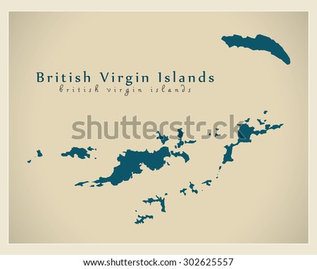 Modern Map - British Virgin Islands VG