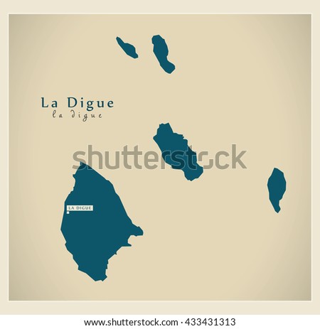 Modern Map - La Digue SC
