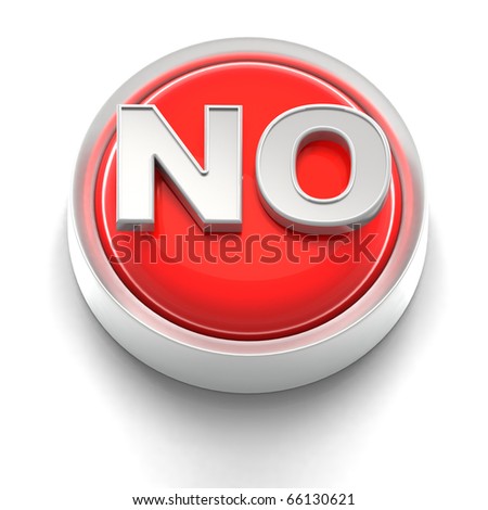 3d Rendered Illustration Of Button Icon With No Word - 66130621 ...