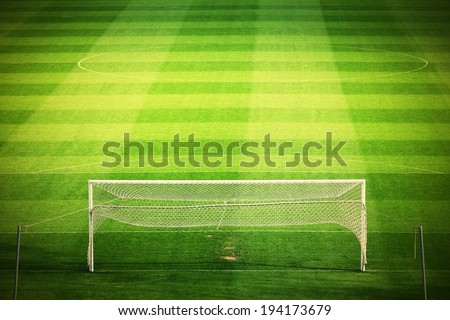 Football goal of the network - football ground