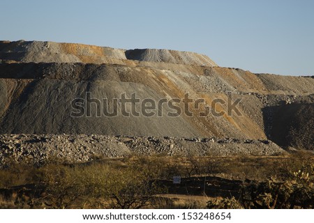 Slag heap from copper mine works, Green Valley, Arizona, USA