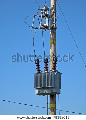 High to low voltage transformer on post