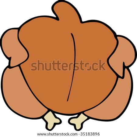 Cartoon Roasted Chicken Stock Vector Illustration 35183896 : Shutterstock