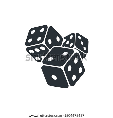 flat vector image icons on a white background, isometric image, gambling for everyone