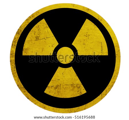 grunge radiation symbol