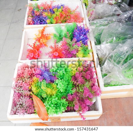 Colorful furniture water plants for fish tank.