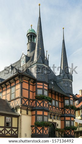 The town hall Ã?Â¢?? one of the most known monuments of architecture in Germany, is a symbol to Wernigerode