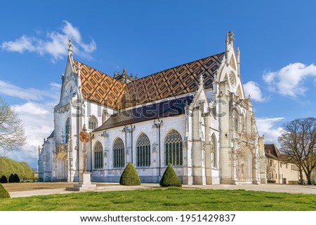 Church of Royal Monastery of Brou in Bourg-en-Bresse, France Photo stock © 