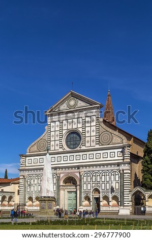 Santa Maria Novella is a church in Florence, Italy. Chronologically, it is the first great basilica in Florence, and is the city\'s principal Dominican church. Facade