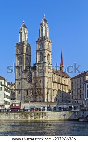 The Grossmunster is a Romanesque-style Protestant church in Zurich, Switzerland. It is one of the three major churches in the city