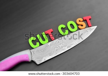 Cost cutting concept