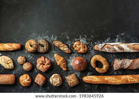 Similar – Image, Stock Photo Various sweet bakery products in basket