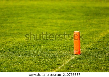 Line and end zone pylon in american football