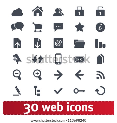 Web icons: internet vector set