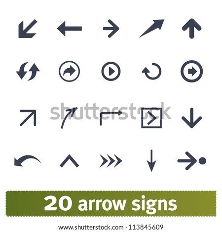 Arrow, direction signs: web vector set