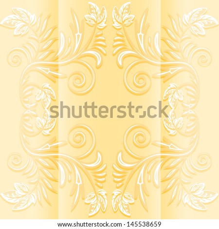 Flower invitation or greeting card in a gentle color.
