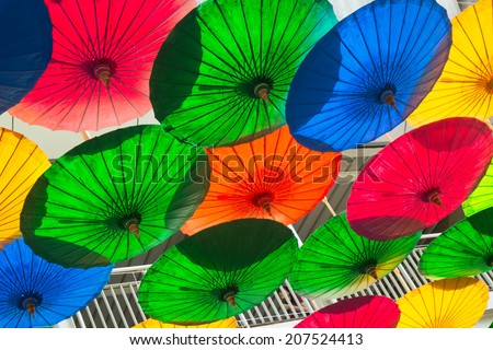 Lots of umbrellas coloring