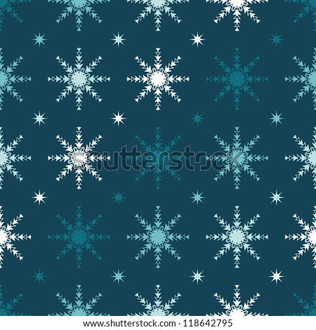 Christmas pattern with snowflakes/seamless christmas background