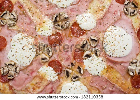 Pizza pattern. Isolated on a white background. Studio shot