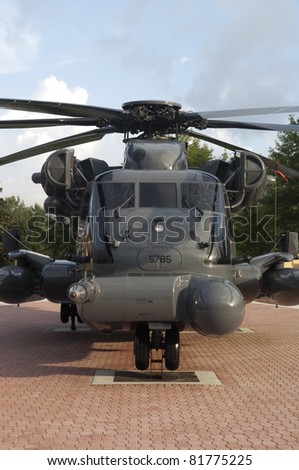 MONTGOMERY, AL - July 15: A US Air Force MH-53 Pavelow Special Operations Helicopter on display at Maxwell AFB on July 15, 2009 in Montgomery, AL.