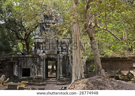 Temple in Angkor archaeological site, Siem Reap, Cambodia
