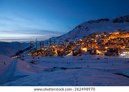 Similar – Foto Bild Alpenpanorama bei Nachtanbruch