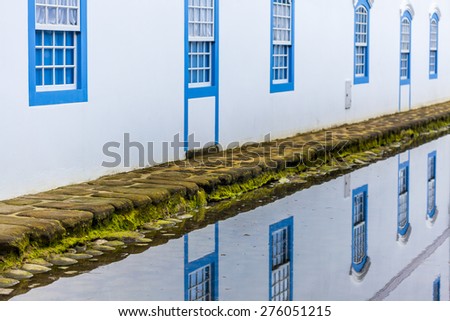 Paraty, Rio de Janeiro, Brazil. Every day the tide rises and seawater invades the city providing a unique natural spectacle. The streets become water mirrors that reflect all the beauty of the city.