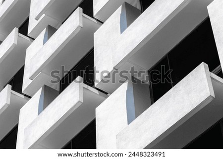 Similar – Image, Stock Photo Architecture detail with facade elements for sun protection