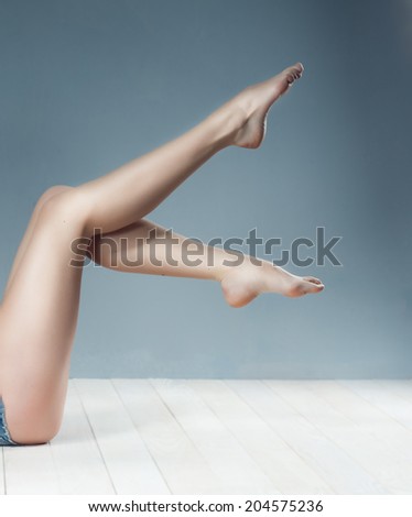 sexy female slim beautiful legs