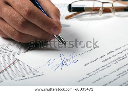 a person signing the document