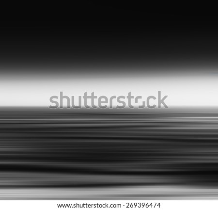 Horizontal vivid vibrant fresh black and white ocean landscape motion blur abstraction background backdrop