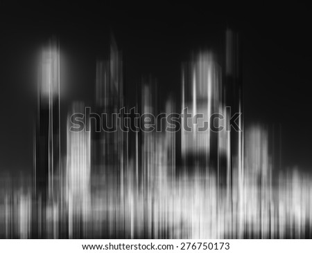 Horizontal vibrant black and white skyscraper blur abstraction background backdrop