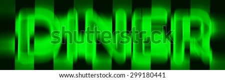Horizontal neon green glow cafe dinner diner sign background