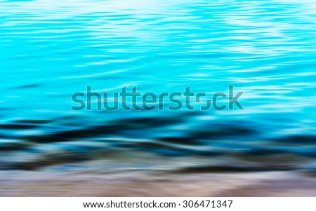 Horizontal vivid aqua water in motion abstraction background backdrop