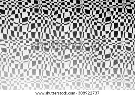 Horizontal vivid black and white abstract waves textured background