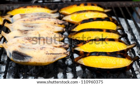 Grilled bananas.