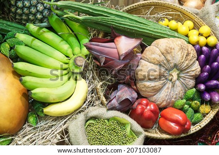 Organic natural food Fresh farmers market fruit and vegetable market fruit farmer fresh freshness background local organic rustic wooden onions green potatoes red  herbs multicolored healthy colorful
