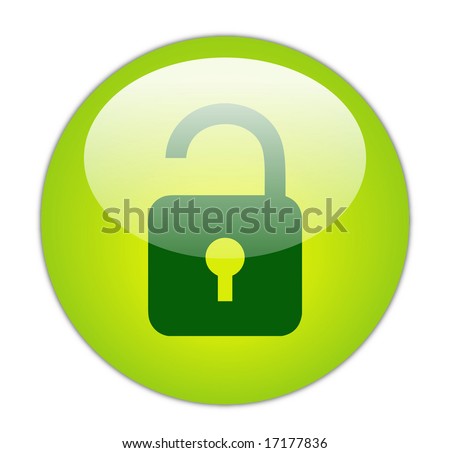 Glassy Green Unlock Icon Button Stock Photo 17177836 : Shutterstock